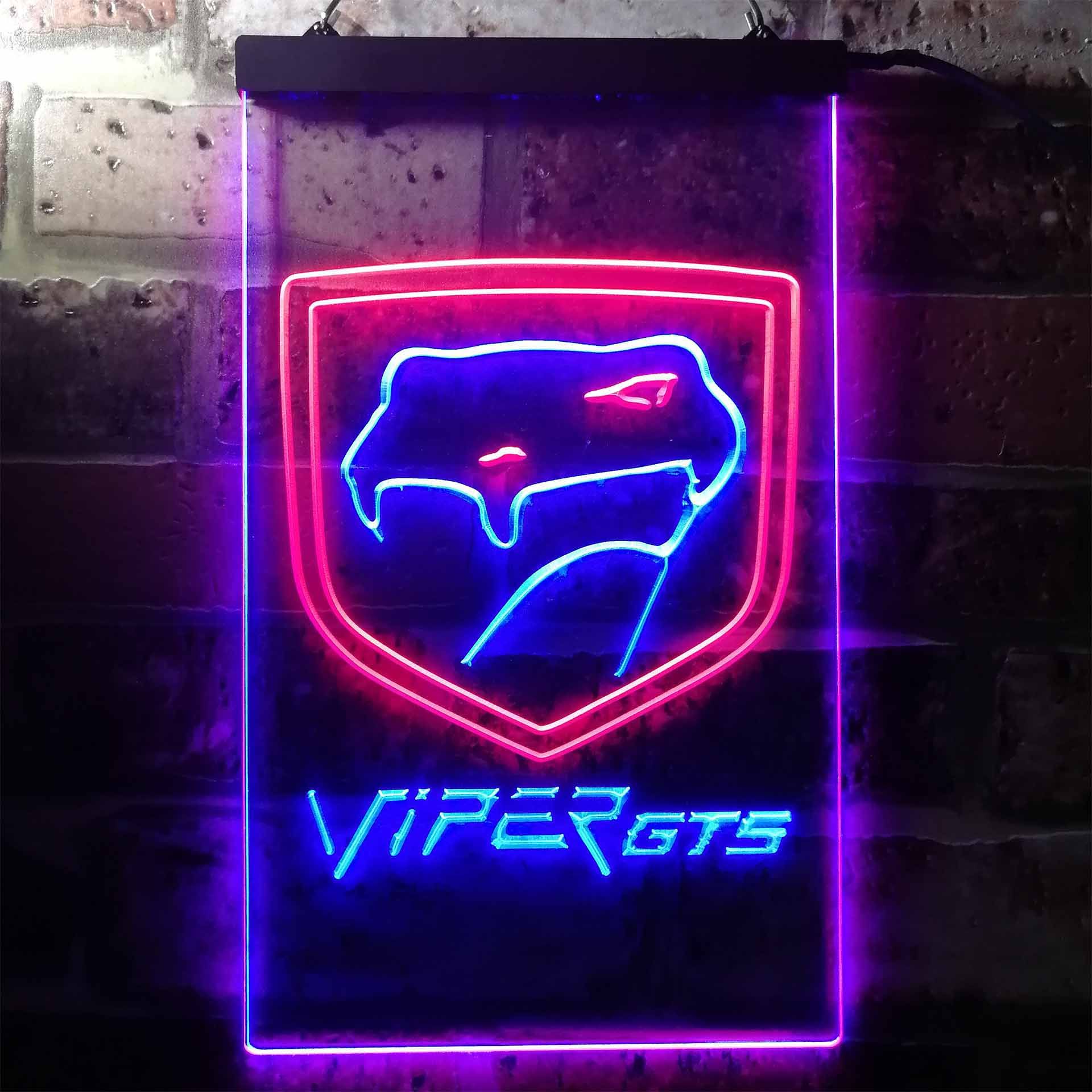 Dodge Viper GTS Dual LED Neon Light Sign